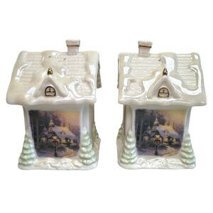 Vintage‎ 2005 Lenox The Stonehearth Hutch Salt & Pepper Shakers Set Christmas
